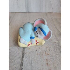 Vintage miniature sleeping mouse candy cane Xmas home decor figure